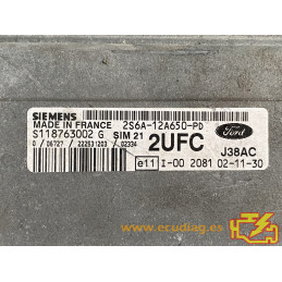 ECU MOTOR SIEMENS SIM 21 S118763002G FORD 2S6A-12A650-PD 2UFC