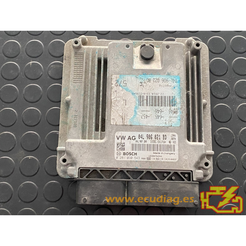 ECU BOSCH EDC17C64-2.2 0281030543 AUDI A6 IV (4G) 2.0 TDI 140KW 190HP L4 16V CNHA 04L907309 / SW 04L906021BD 8244 - 1037548914