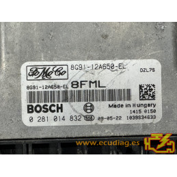 ECU MOTOR BOSCH EDC16CP39-6.40 0281014832 FORD MONDEO III 2.2 TDCI 175CV 8G91-12A650-EL 8FML / SW 8G91-14C275-DA - 1037501058