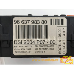 VALEO BSI 2004 P07-00 CITROEN JUMPY III 9663798380 / SW 9601334380 - 0B17 - VIRGEN