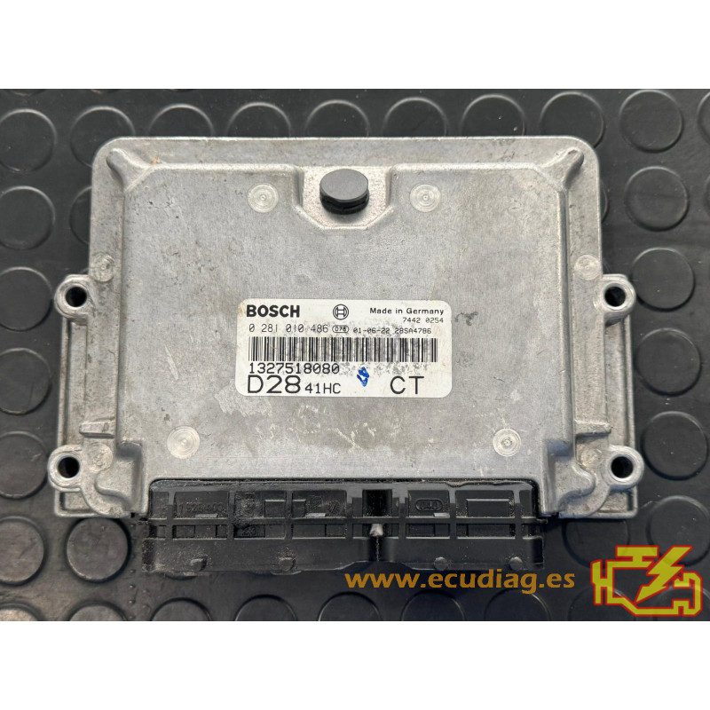 ECU BOSCH EDC15C7-2.22 0281010486 JUMPER / BOXER / DUCATO 2.8 HDI JTD 93KW 126HP 1327518080 - WITH DISABLED IMMOBILIZER