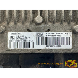 ECU SIEMENS VDO SID 803A 5WS40615C-T JUMPY / EXPERT / SCUDO 2.0 HDI JTD 120CV HW 9661642180 / SW 9665955880 - CON INMO ANULADO