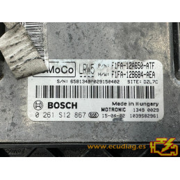 ECU MOTOR BOSCH MED17.0.1 0261S12867 FORD FOCUS III 1.0i ECOBOOST F1FA-12A650-ATF F1FA-12B684-AEA LRW5