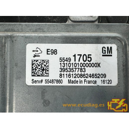 ECU MOTOR CONTINENTAL E98 A2C92816900 OPEL ASTRA IV (J) 1.6 CDTI 100KW 136CV 55491705 - VIRGEN