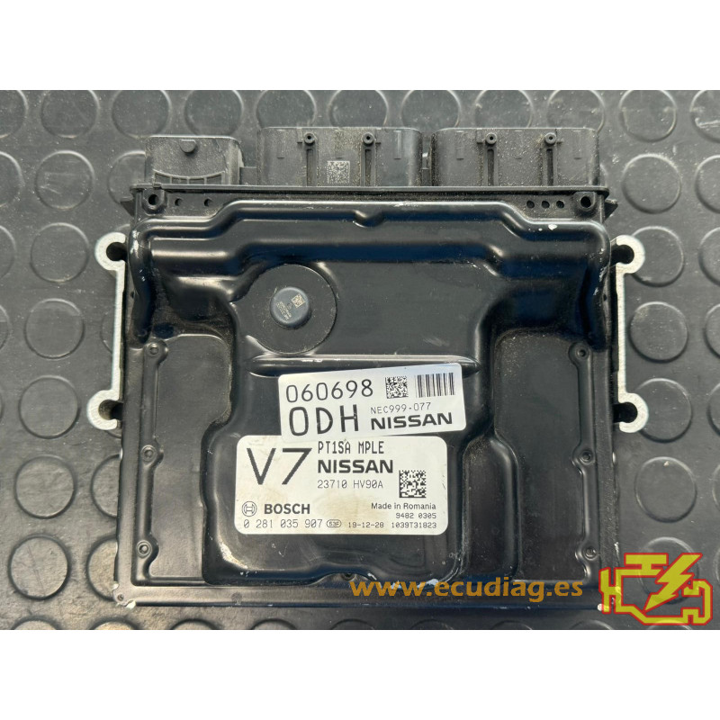 ECU MOTOR BOSCH 0281035907 NISSAN QASHQAI II (J11) 1.7 DCI 110KW 150CV 23710HV90A