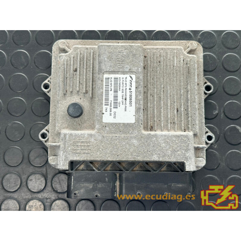 ECU MAGNETI MARELLI MJD 6F3.P6 71600.088.00 FIAT GRANDE PUNTO III (199) 1.3 JTD 55KW 75CV 51806501 HW03P / SW 3442-P666 - VIRGEN