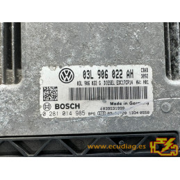 ECU BOSCH EDC17CP14-3.41 0281014985 VOLKSWAGEN GOLF VI 2.0 TDI 103KW 140CV CBAB 03L906022G / SW 03L906022AH 9979 - 1037564326