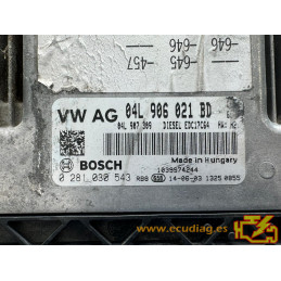 ECU BOSCH EDC17C64-2.2 0281030543 AUDI A6 IV (4G) 2.0 TDI 140KW 190CV L4 16V CNHA 04L907309 / SW 04L906021BD 8244 - 1037548914