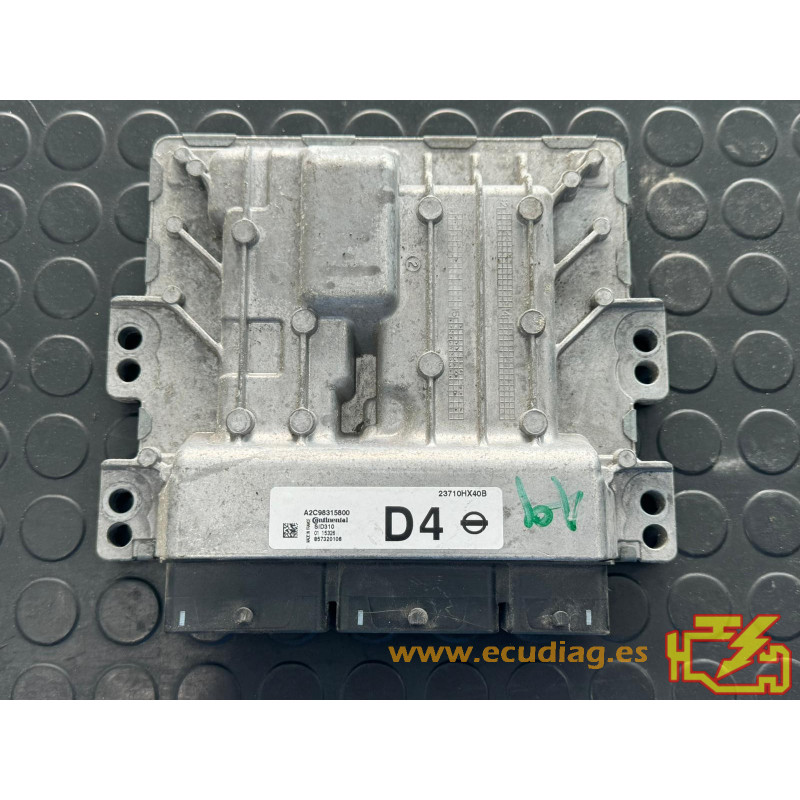 ECU MOTOR CONTINENTAL SID310 A2C98315800 NISSAN QASHQAI II (J11) 1.5 DCI 84KW 110CV K9K 23710HX40B D4