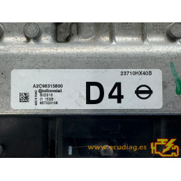 ENGINE ECU CONTINENTAL SID310 A2C98315800 NISSAN QASHQAI II (J11) 1.5 DCI 84KW 110HP K9K 23710HX40B D4