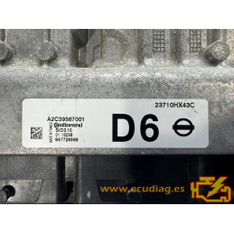 ECU MOTOR CONTINENTAL SID310 A2C39567001 NISSAN QASHQAI II (J11) 1.5 DCI 81KW 110CV 23710HX43C D6