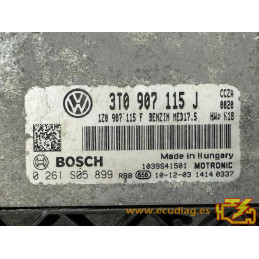 ECU MOTOR BOSCH MED17.5 0261S05899 SKODA SUPERB II (3T) 2.0 TSI 147KW 200CV CCZA 1Z0907115F / SW 3T0907115J 0030