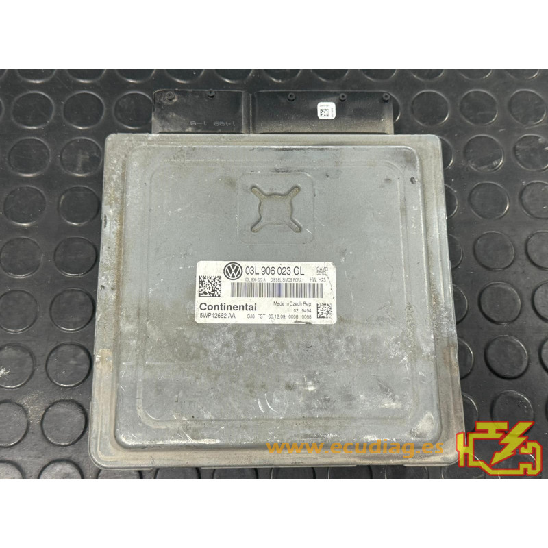 ENGINE ECU CONTINENTAL SIMOS PCR2.1 5WP42662AA VOLKSWAGEN PASSAT V (3C) 1.6 TDI 77KW 105HP CAYC 03L906023A / SW 03L906023GL 5810