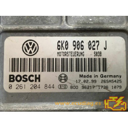 ECU MOTOR BOSCH MP9.0 0261204844 VAG 6K0906027J - CON INMOVILIZADOR ANULADO (INMO / IMMO OFF)