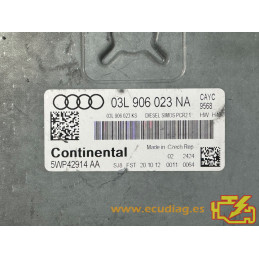 ECU CONTINENTAL SIMOS PCR2.1 5WP42914AA AUDI A3 II (8P) 1.6 TDI 77KW 105CV CAYC 03L906023KS / SW 03L906023NA 9977 - CASM2P20.DAT