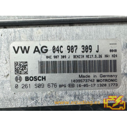 ECU BOSCH ME17.5.26 0261S09676 SKODA RAPID I (NH) 1.6 MPI 66KW 90CV CWVB 04C907309J / SW 04E906057CE 2742 - 10SW005706