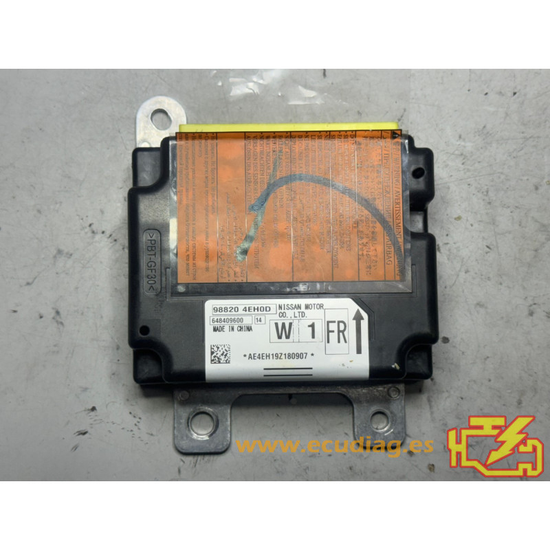 AIRBAG ECU AUTOLIV 648409600 NISSAN QASHQAI II (J11) 988204EH0D W1 / SIN IMPACTO