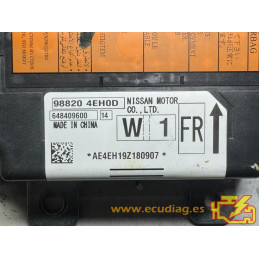 AIRBAG ECU AUTOLIV 648409600 NISSAN QASHQAI II (J11) 988204EH0D W1 / SIN IMPACTO