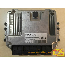 ECU BOSCH EDC16C34-4.11 0281013872 PEUGEOT 207 1.6 HDI 90HP 9664843780 / SW 9666080980 - 1037395378 - WITH DISABLED IMMOBILIZER