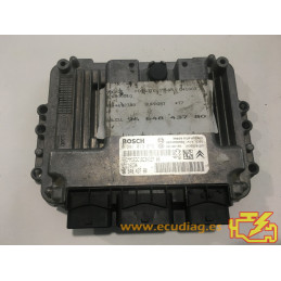 ECU BOSCH EDC16C34-4.11 0281013872 PEUGEOT 308 1.6 HDI 110CV 9664843780 / SW 9665489880 - 1037393464 - CON INMOVILIZADOR ANULADO