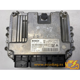 ECU BOSCH EDC16C34-4.11 0281013872 PEUGEOT 207 1.6 HDI 90CV 9664843780 / SW 9666080980 - 1037395378 - CON INMOVILIZADOR ANULADO