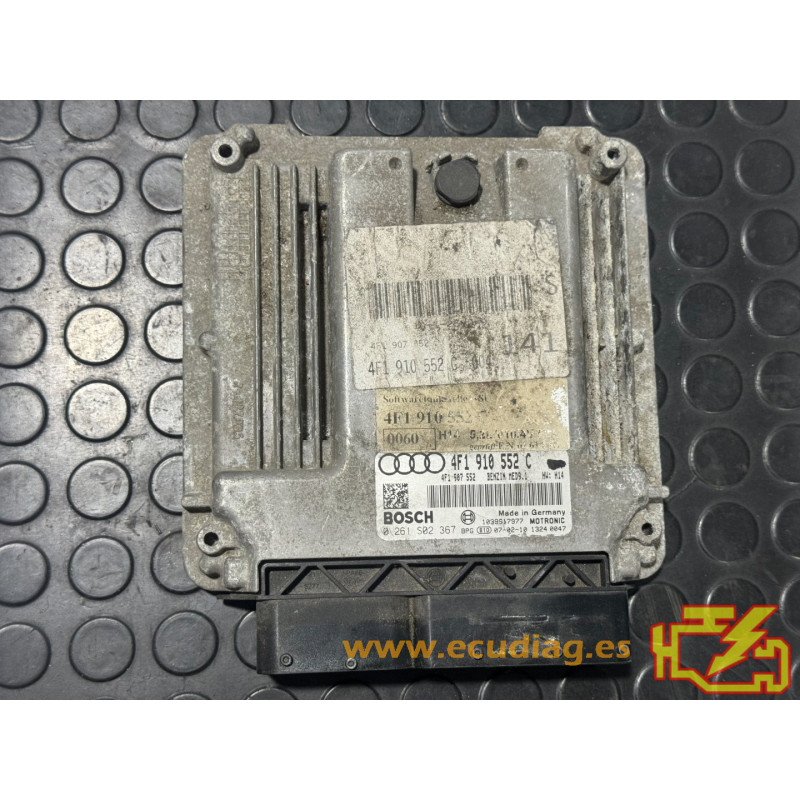 ECU BOSCH MED9.1 0261S02367 AUDI S6 (4F) 5.2 FSI 435CV 4F1907552 / SW 4F1910552C 0060 - 1037387930 - CON INMOVILIZADOR ANULADO ECU BOSCH MED9.1 0261S02367 AUDI S6 (4F) 5.2 FSI 435CV 4F1907552 / SW 4F1910552C 0060 - 1037387930 - CON INMOVILIZADOR ANULADO