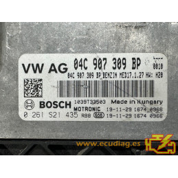 ECU BOSCH MED17.1.27 0261S21435 VOLKSWAGEN T-CROSS I (C1) 1.0 TSI 85KW 115CV 04C907309BP / SW  04C906025AK 7053 - 10SW048678