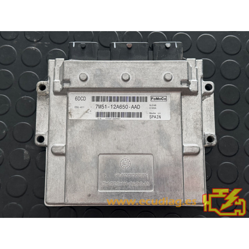 ECU VISTEON ESU-411 FORD FOCUS II 1.8i 92KW 125CV 7M51-12A650-AAD 6DCD