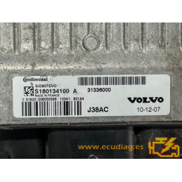 ECU CONTINENTAL SID807EVO S180134100A VOLVO C30 I 1.6D 84KW 115HP 31336000 / SW 31432237AA