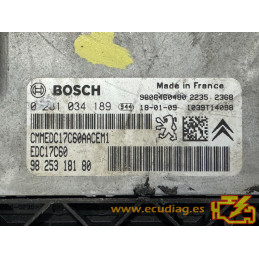 BOSCH EDC17C60-3.10 0281034189 PSA 9825318180 / SW 9692917180 - 10SW024977 - WITH DISABLED IMMOBILIZER