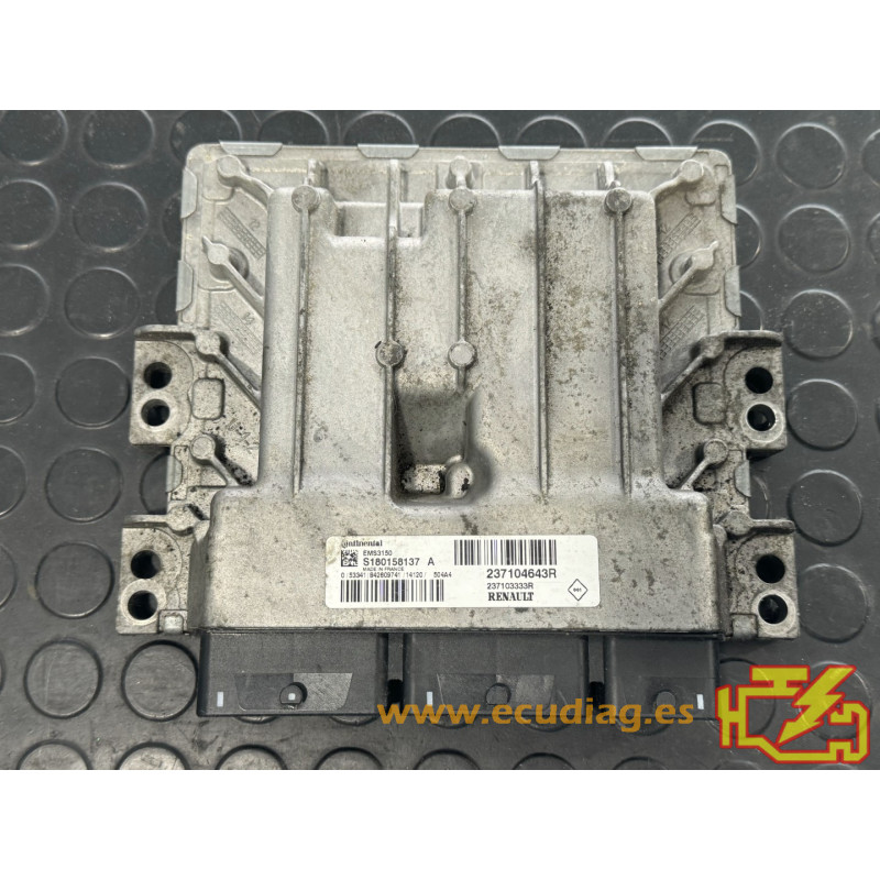 ECU CONTINENTAL EMS3150 S180158137A DACIA DUSTER I 1.2i 92KW 125HP L4 16V H5F404 237103333R 237104643R ECU CONTINENTAL EMS3150 S180158137A DACIA DUSTER I 1.2i 92KW 125HP L4 16V H5F404 237103333R 237104643R