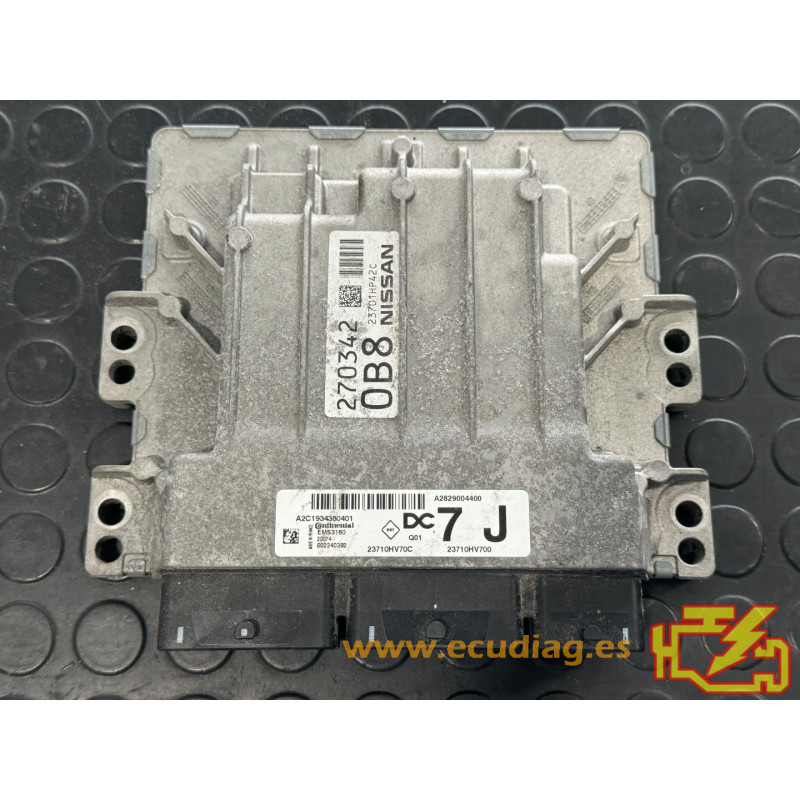 ECU CONTINENTAL EMS3160 A2C1934380401 NISSAN QASHQAI II (J11) 1.3i HR13 23710HV700 23710HV70C 7J