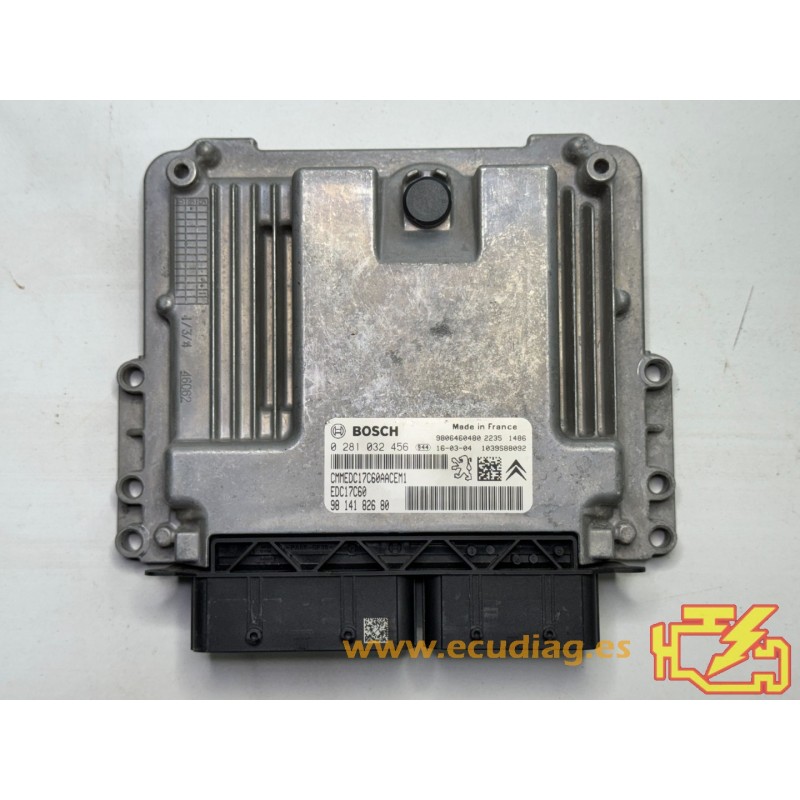 ECU BOSCH EDC17C60-3.10 0281032456 BERLINGO PARTNER 1.6 HDI 75HP 9814182680 / SW 9692540680 - 10SW016308 - WITH DISABLED IMMO ECU BOSCH EDC17C60-3.10 0281032456 BERLINGO PARTNER 1.6 HDI 75HP 9814182680 / SW 9692540680 - 10SW016308 - WITH DISABLED IMMO