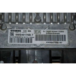 ECU MOTOR SIEMENS SID 804 5WS40176B-T PSA HW 9647568180 SW 9655939480 - CON INMOVILIZADOR ANULADO (INMO / IMMO OFF)