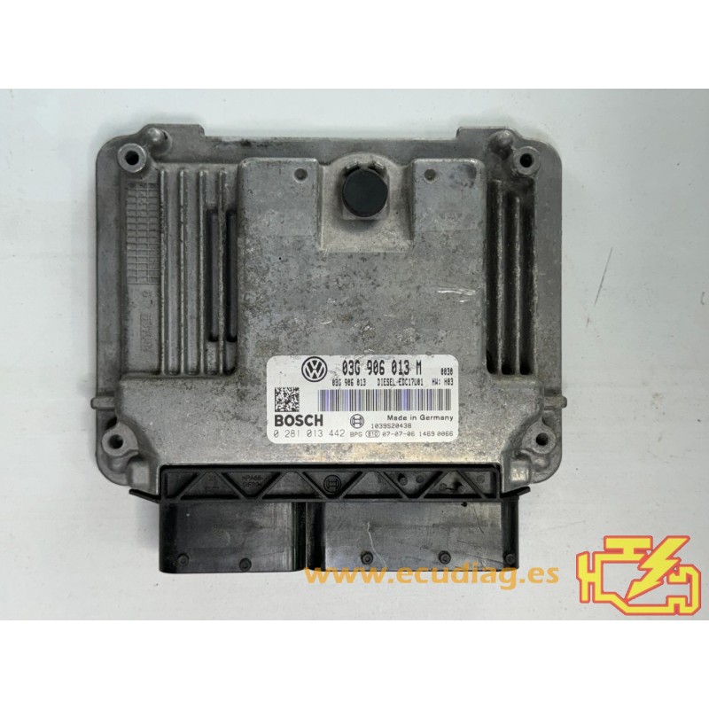 BOSCH EDC17U01-4.41 0281013442 SKODA FABIA II (54) 1.9 TDI 77KW 105CV 03G906013 - CON INMOVILIZADOR ANULADO BOSCH EDC17U01-4.41 0281013442 SKODA FABIA II (54) 1.9 TDI 77KW 105CV 03G906013 - CON INMOVILIZADOR ANULADO