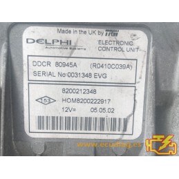 ECU DELPHI DDCR R0410C039A CLIO II 1.5 DCI 82CV 8200212348 HOM8200222917 / SW 8200212348 - CON INMOVILIZADOR ANULADO (IMMO OFF)