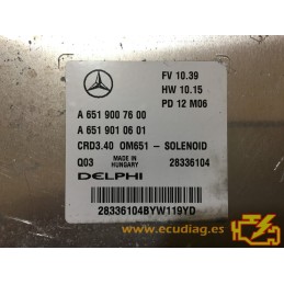 ENGINE ECU DELPHI CRD3.40 28336104 MERCEDES A6519007600 A6519010601