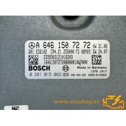 ECU BOSCH EDC16CP31-8.20 0281015062 MERCEDES W639 VITO 2.2 CDI 70KW 95CV A6461507272 / SW 1037391222