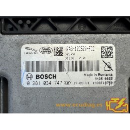 BOSCH MEDC17.9 0281034747 JAGUAR F-PACE I (X761) 2.0D H7A3-12C650-FCC / SW H7A3-14C204-FC - 10SW088798