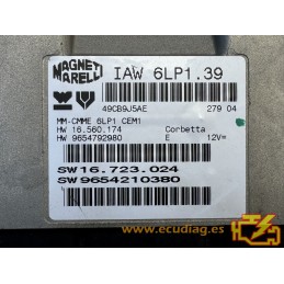 ECU MAGNETI MARELLI IAW 6LP1.39 HW 16.560.174 PEUGEOT 307 2.0i 136CV HW 9654792980 SW 9654210380 - CON INMO ANULADO