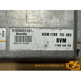 ECU MOTOR SIEMENS FENIX 3 S100805101G RENAULT 21 2.0i 86KW 116CV 7700740150 HOM7700731803
