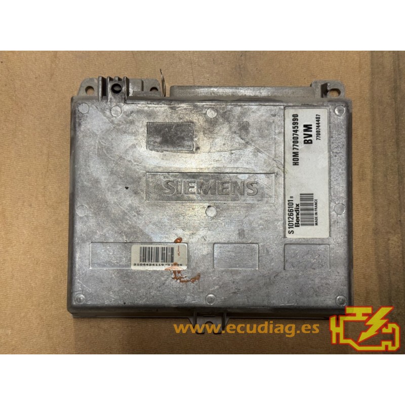ECU MOTOR SIEMENS FENIX 3 S101266101B RENAULT 21 2.0i 103KW 140CV 7700744407 HOM7700745990 ECU MOTOR SIEMENS FENIX 3 S101266101B RENAULT 21 2.0i 103KW 140CV 7700744407 HOM7700745990