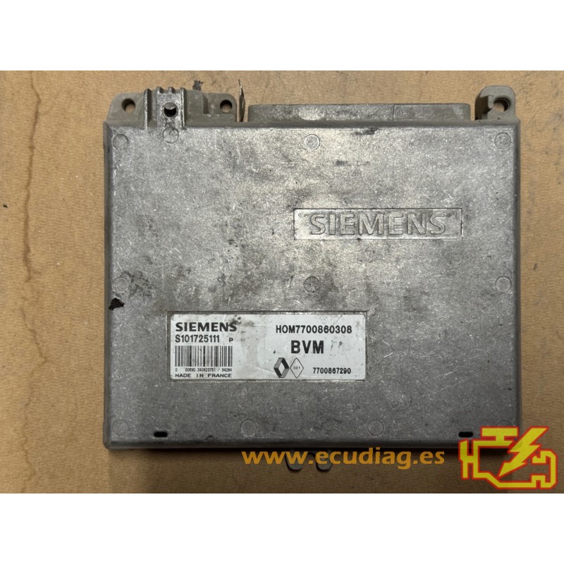 ENGINE ECU SIEMENS FENIX 3 S101725111P RENAULT LAGUNA 1.8i 68KW 90HP 7700867290 HOM7700860308 / WITH DISABLED IMMOBILIZER ENGINE ECU SIEMENS FENIX 3 S101725111P RENAULT LAGUNA 1.8i 68KW 90HP 7700867290 HOM7700860308 / WITH DISABLED IMMOBILIZER