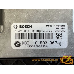 ECU BOSCH EDC17C50-3.13 0281031001 BMW E84 X1 I 2.0D 105KW 143CV 8580307 13618580307 / SW 8581258 - 1037538406
