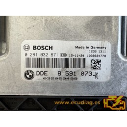 ECU BOSCH EDC17C50-6.58 0281032671 BMW F30 320D VI 2.0D 140KW 190CV 8591073 13618591073 / SW 2855701608 - 1037551472