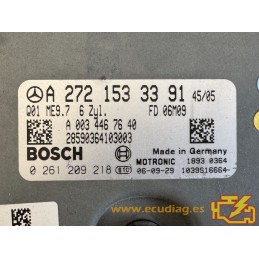 ECU BOSCH ME9.7 0261209218 MERCEDES W211 E280 III 3.0i 170KW 230CV A2721533391 / SW 1037381681