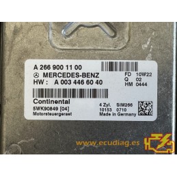 ECU CONTINENTAL SIM266 5WK90849 MERCEDES A2669001100 HW A0034466040