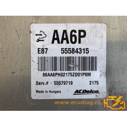 ECU DELPHI ACDELCO E87 55579719 OPEL ASTRA IV (J) 1.6 CDTI 81KW 110CV A17DTC 55584315 AA6P / SW 55589319 - VIRGEN