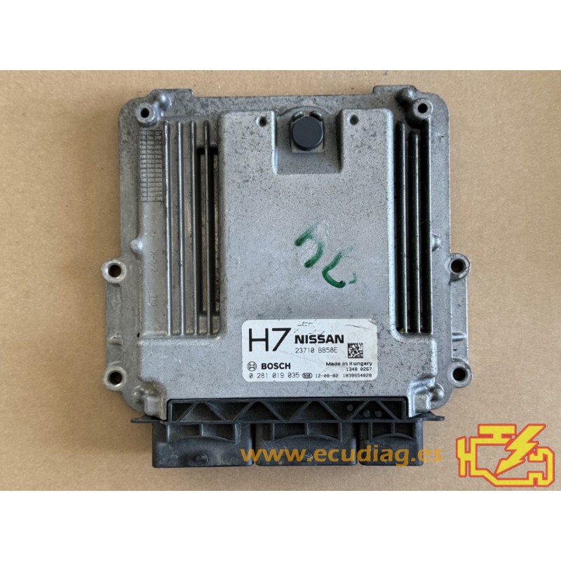 ECU BOSCH EDC17C42-3.40 0281019035 NISSAN QASHQAI I 1.6 DCI 96KW 130CV R9M 23710BB58E H7 / SW 23710D55BB - 1037524453 ECU BOSCH EDC17C42-3.40 0281019035 NISSAN QASHQAI I 1.6 DCI 96KW 130CV R9M 23710BB58E H7 / SW 23710D55BB - 1037524453