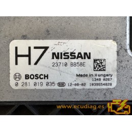ECU BOSCH EDC17C42-3.40 0281019035 NISSAN QASHQAI I 1.6 DCI 96KW 130CV R9M 23710BB58E H7 / SW 23710D55BB - 1037524453